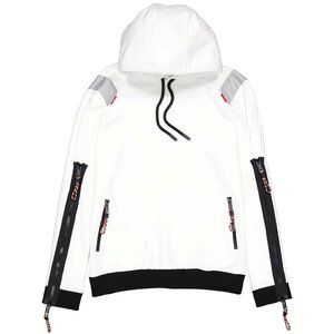 BURBERRY Men’s Optic White Woven Technical Hoodie